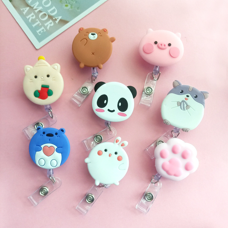 Kawaii Tech Accessories - Carretes de insignia de gato, Panda,